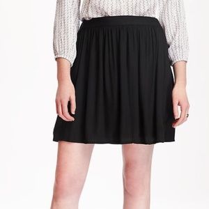 Black Knit fit flare skater skirt